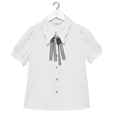 Блузка школьная для девочки Deloras C64183S белая 1